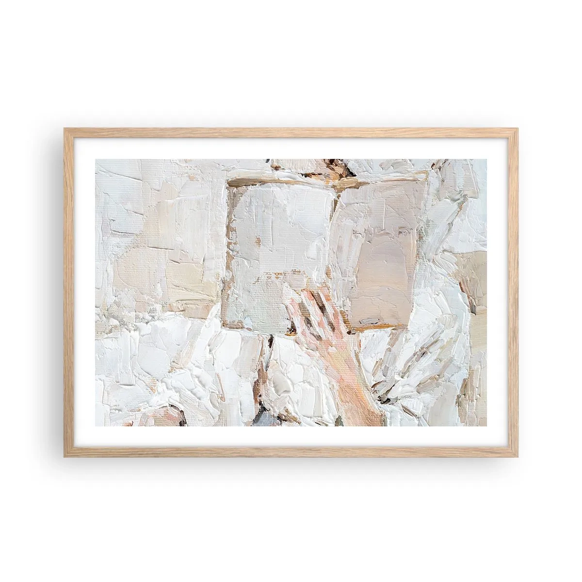 Plakát v rámu světlý dub - V jiném světě - 70x50 cm