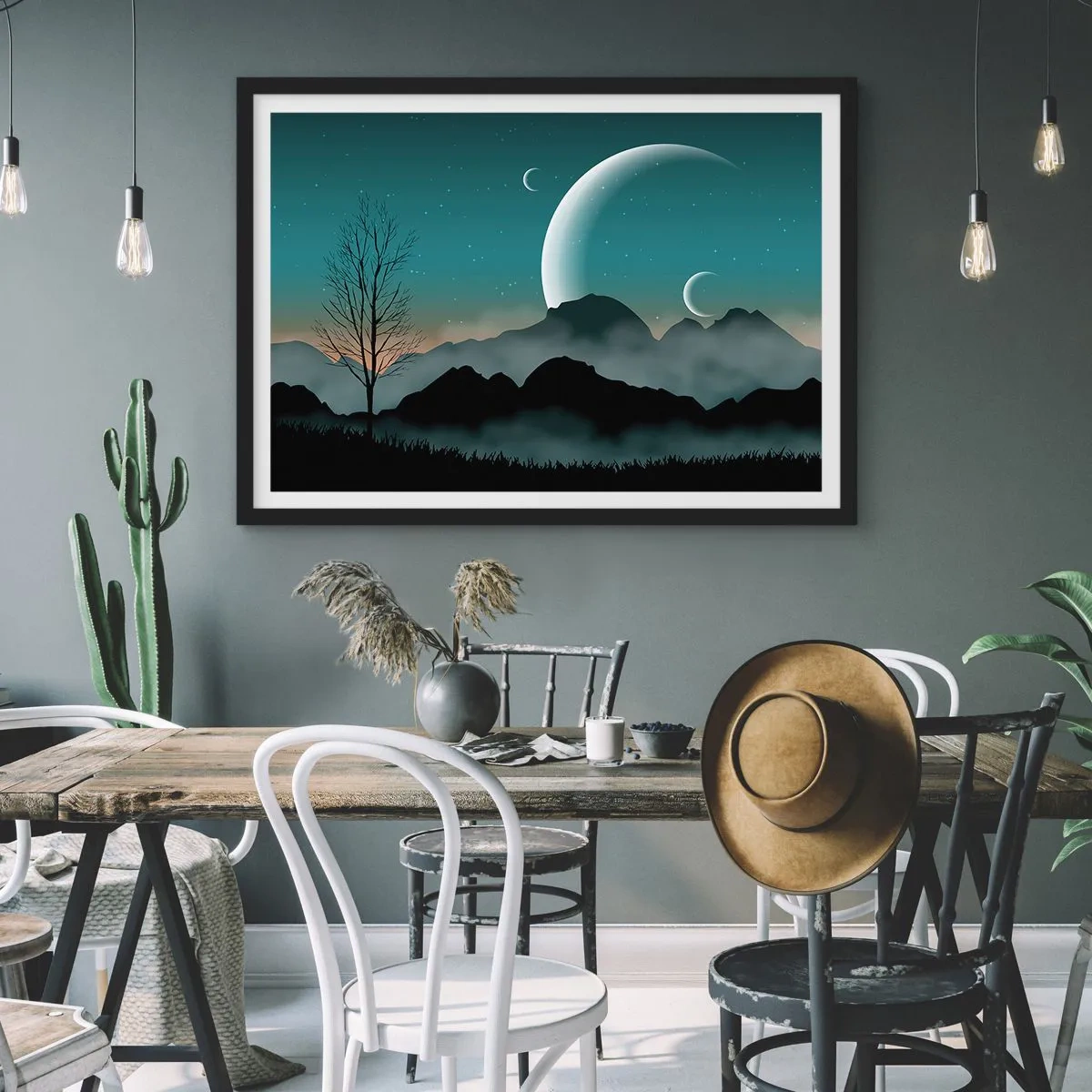 Plakát v černém rámu - Karneval hvězdné noci - 70x50 cm