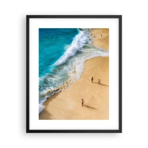 Plakát v černém rámu - A pak slunce, pláž… - 40x50 cm