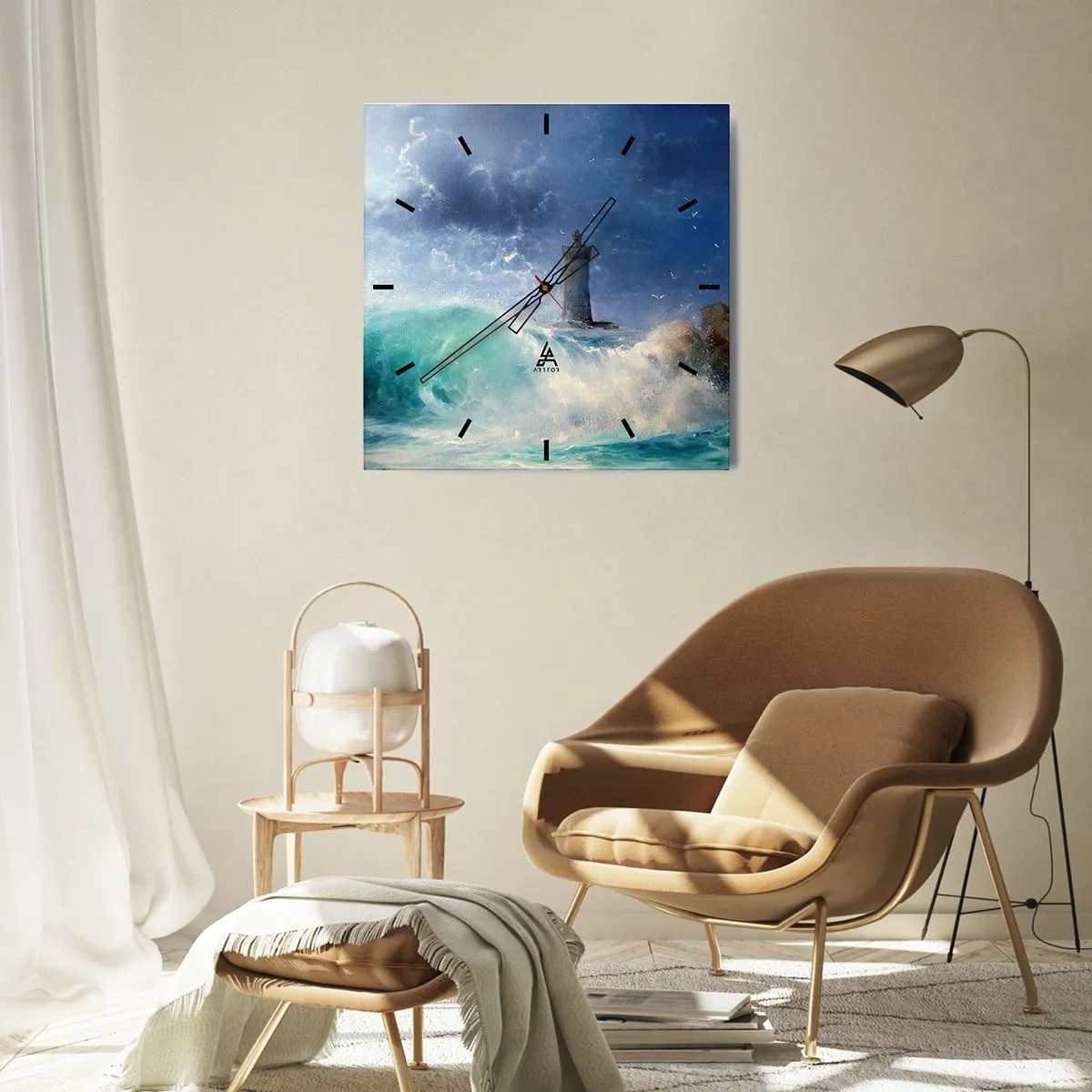 Nástěnné hodiny - Na stráži proti živlům - 40x40 cm