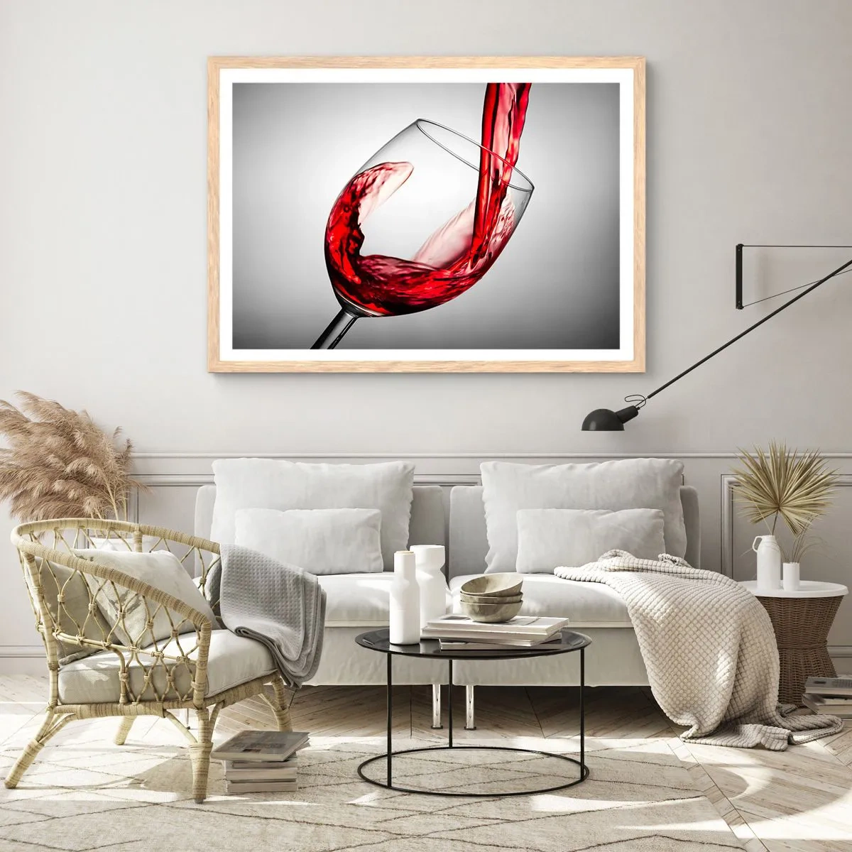 Plakát v rámu světlý dub - Barva - pohyb - zvuk - 100x70 cm