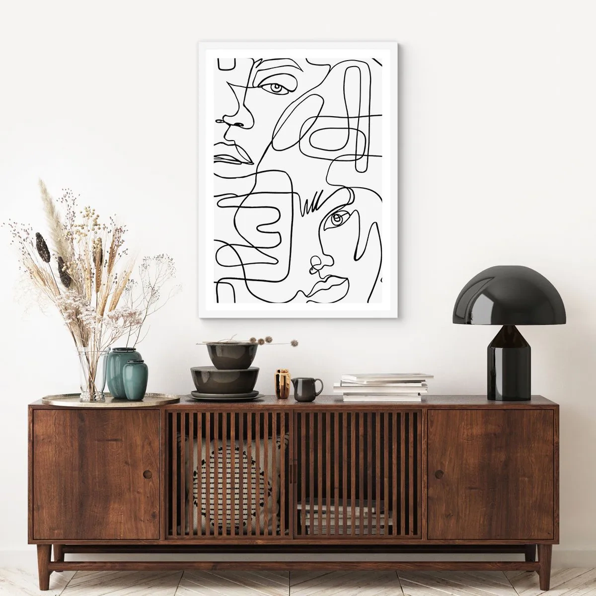 Plakát v bílém rámu - Ve spletených emocích - 61x91 cm