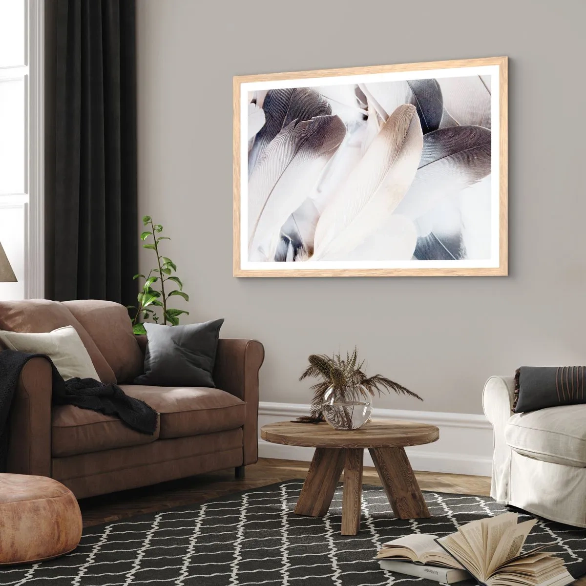 Plakát v rámu světlý dub - Téměř andělské - 91x61 cm