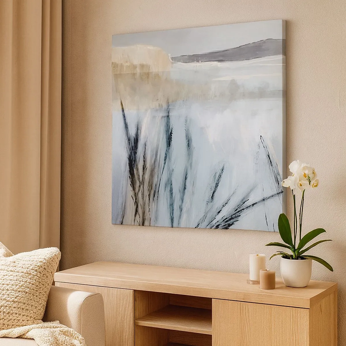 Obraz na plátně - Zimní pole - 30x30 cm