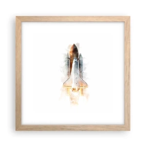 Plakát v rámu světlý dub - Průzkumníci do toho - 30x30 cm