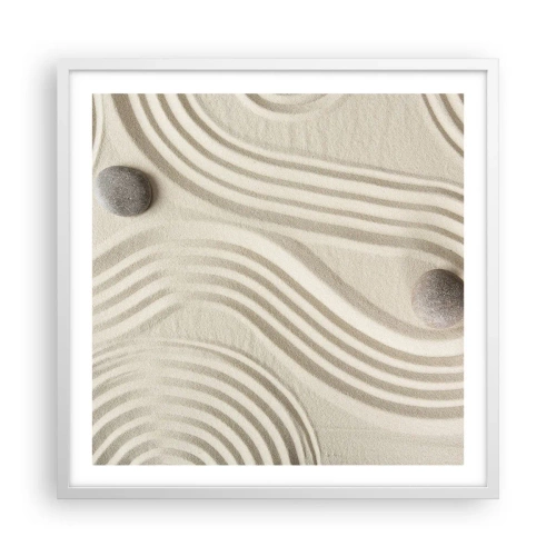 Plakát v bílém rámu - Dotek tepla - 60x60 cm