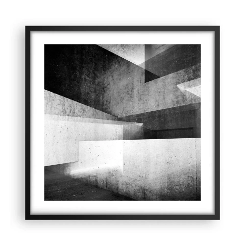 Plakát v černém rámu - Struktura prostoru - 50x50 cm
