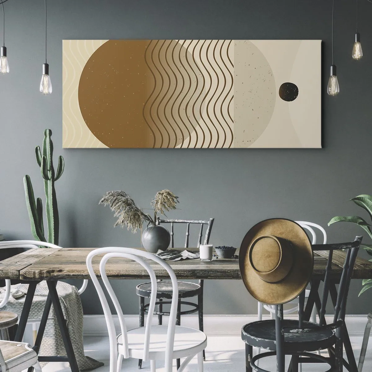 Obraz na plátně - O původu geometrických obrazců - 100x40 cm