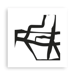 Plakát - Černobílá konstrukce - 30x30 cm