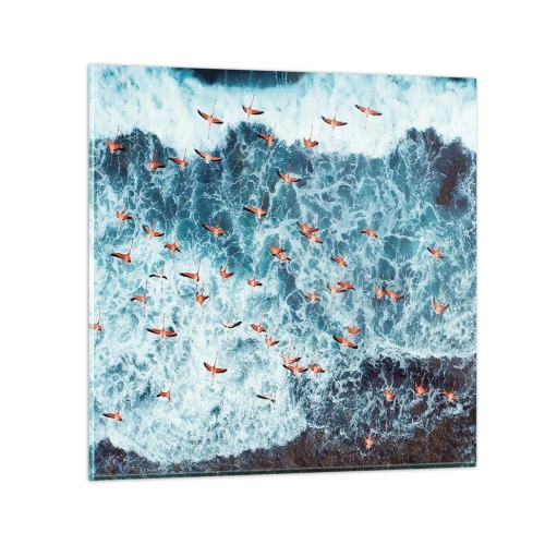 Obraz na skle - Přímořský průvod - 30x30 cm