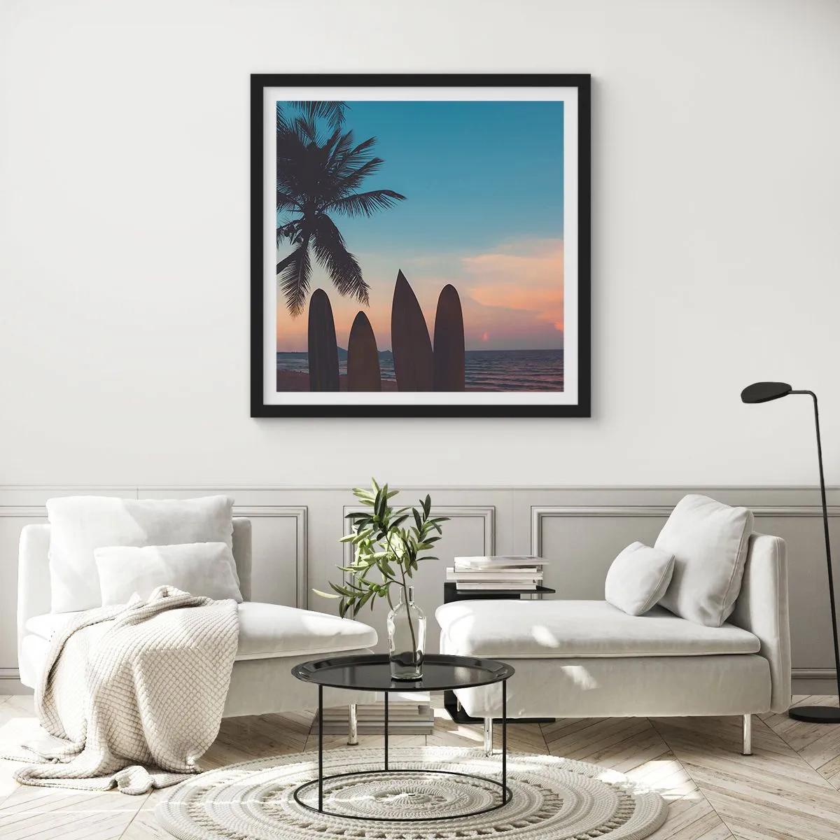 Plakát v černém rámu - Zítra bude také zábava - 50x50 cm