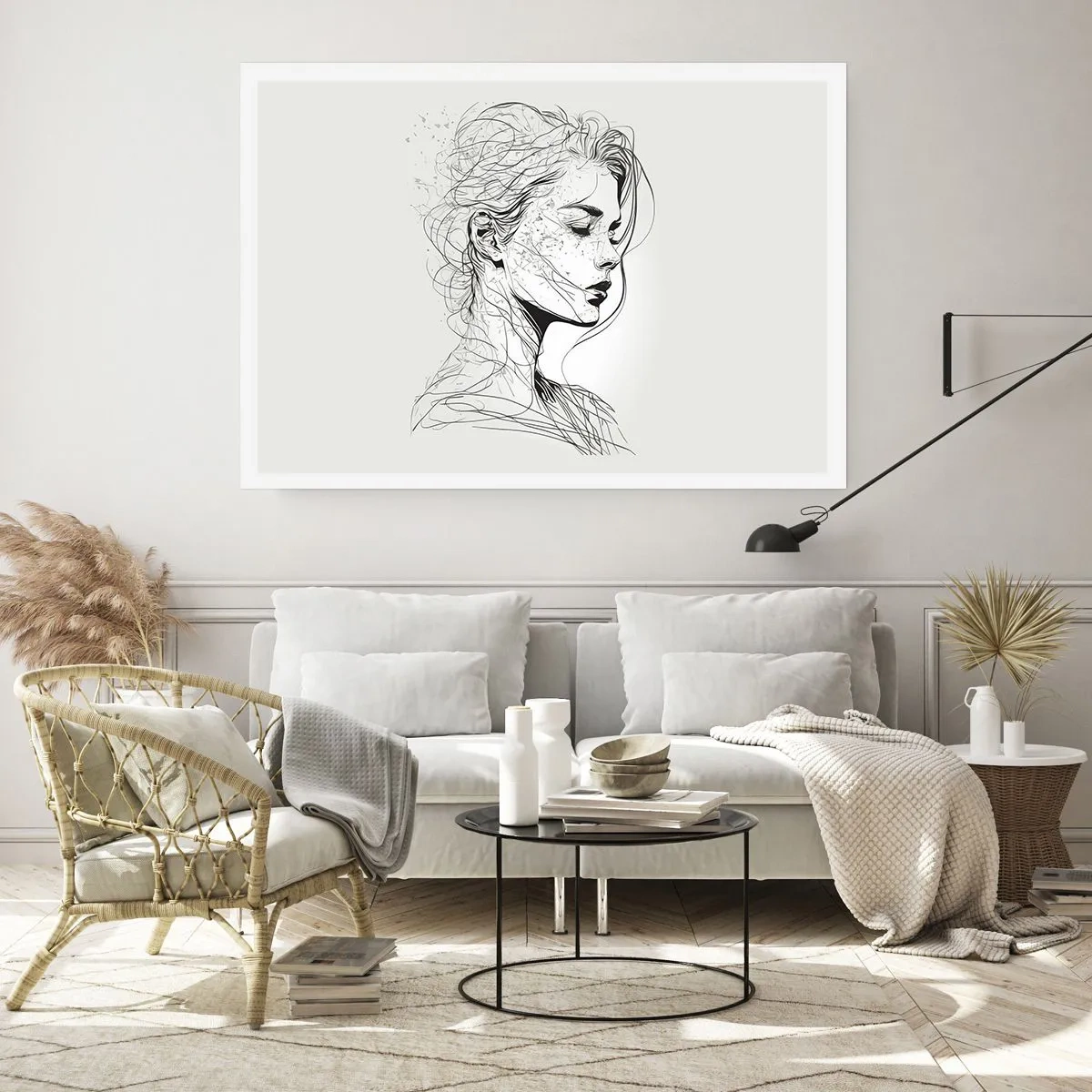 Plakát - Portrét v zamyšlení - 40x30 cm