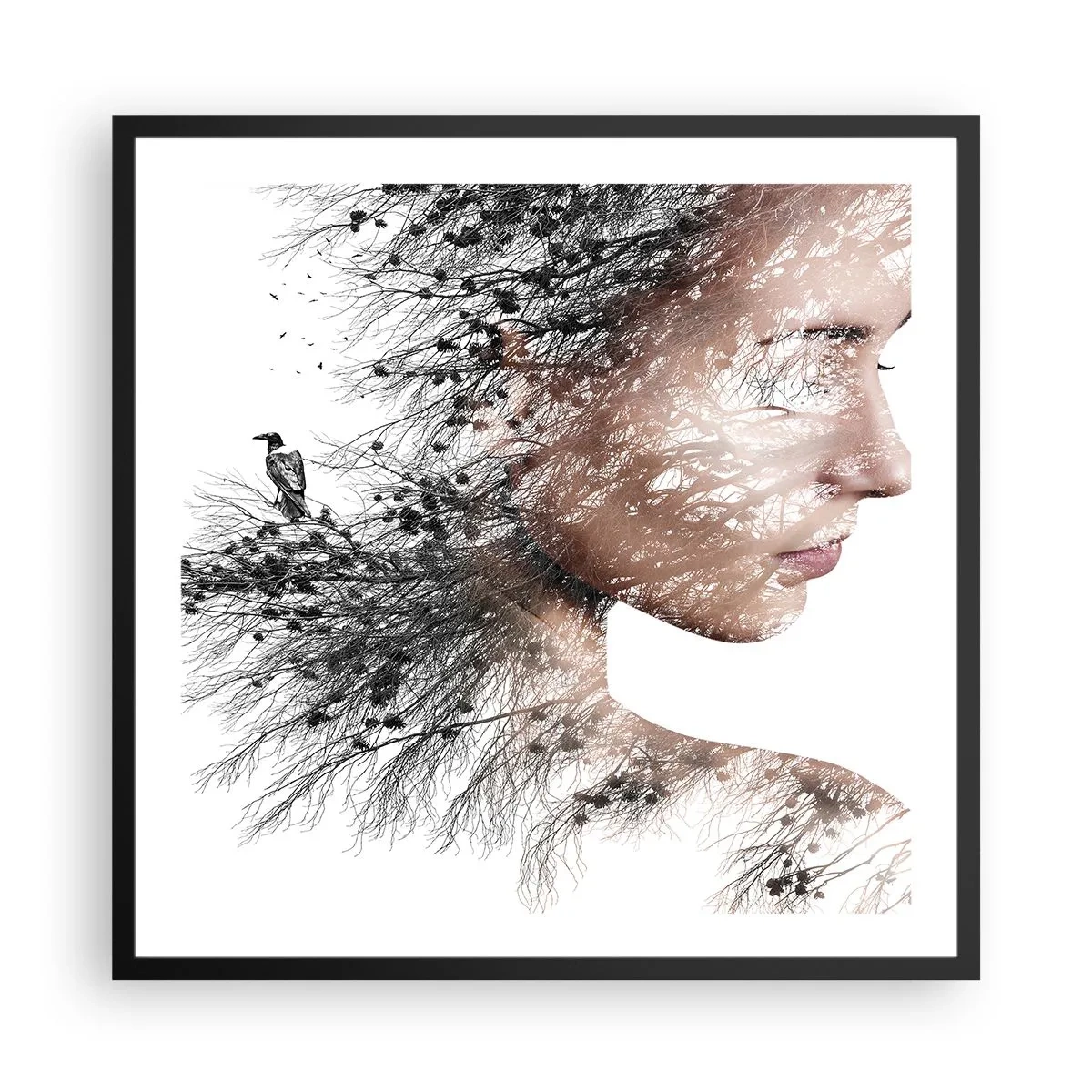 Plakát v černém rámu - Duch lesa - 60x60 cm