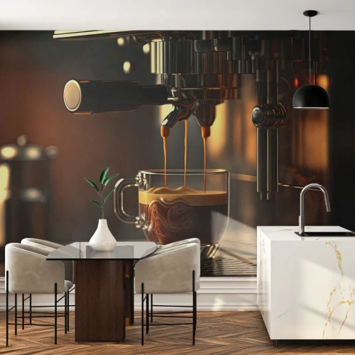 Fototapeta Samolepicí Deluxe Sticker - Smyslná směs - Káva, Kávovar, Gastronomie - 100x70 cm