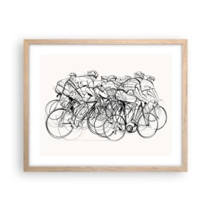 Plakát v rámu světlý dub - Společně v týmu - 50x40 cm