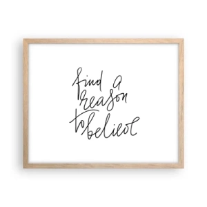 Plakát v rámu světlý dub - Je to možné - 50x40 cm