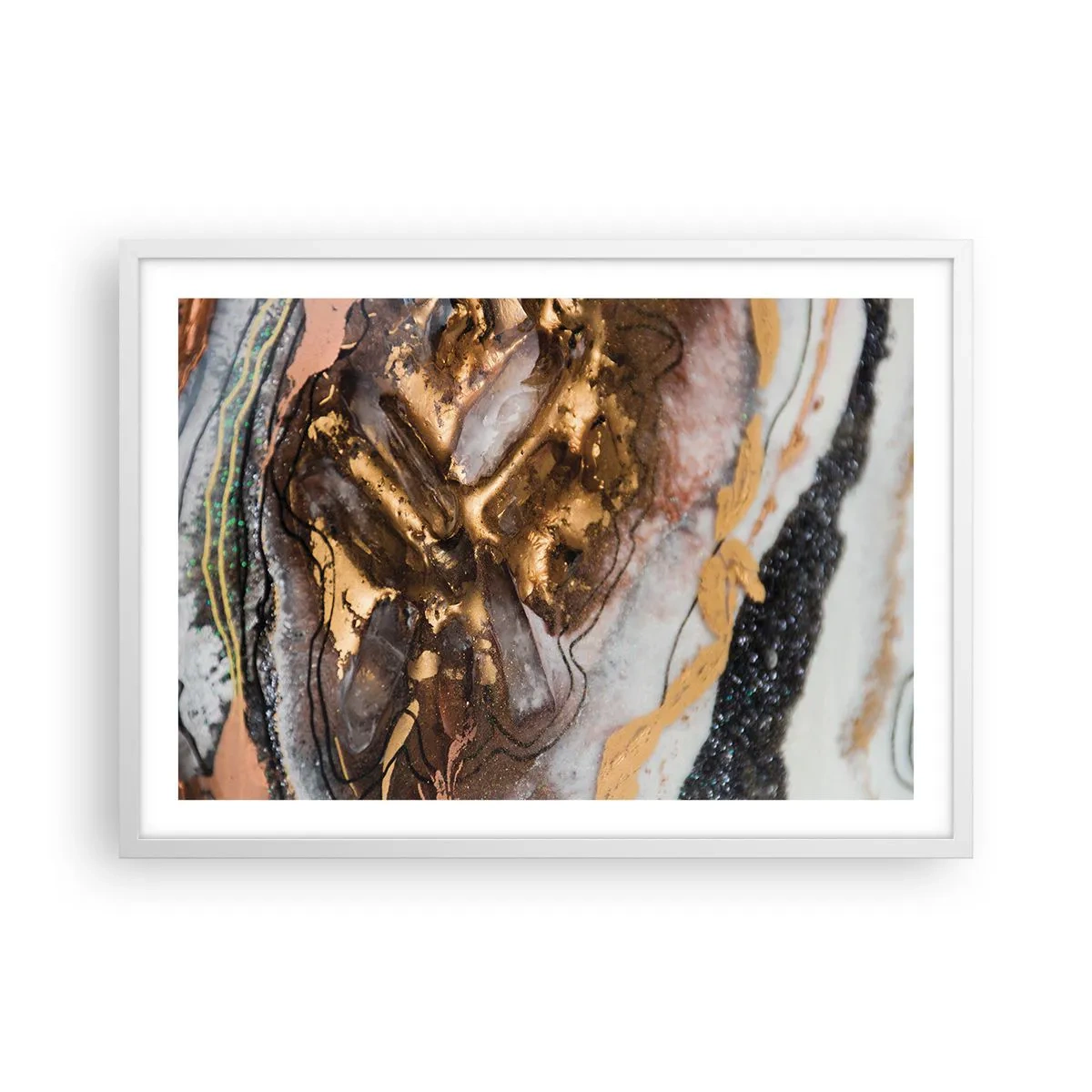 Plakát v bílém rámu - Prvek země - 70x50 cm