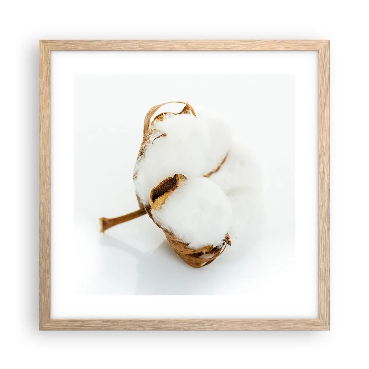 Plakát v rámu světlý dub - Měkká od přírody - 40x40 cm