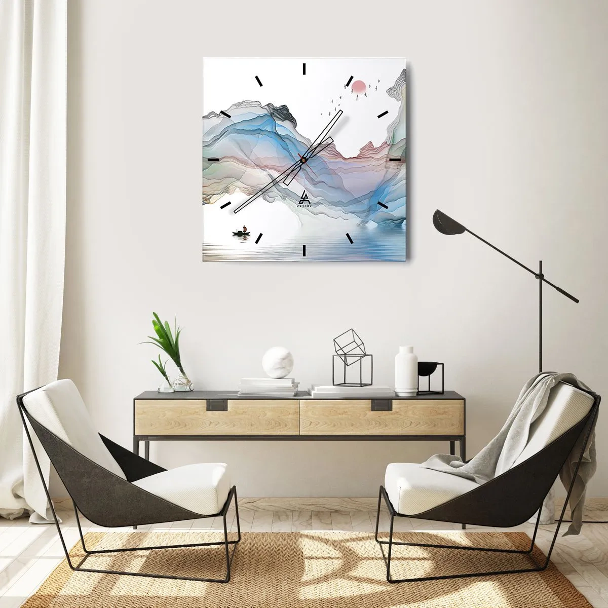 Nástěnné hodiny - Ke křišťálovým horám - 30x30 cm