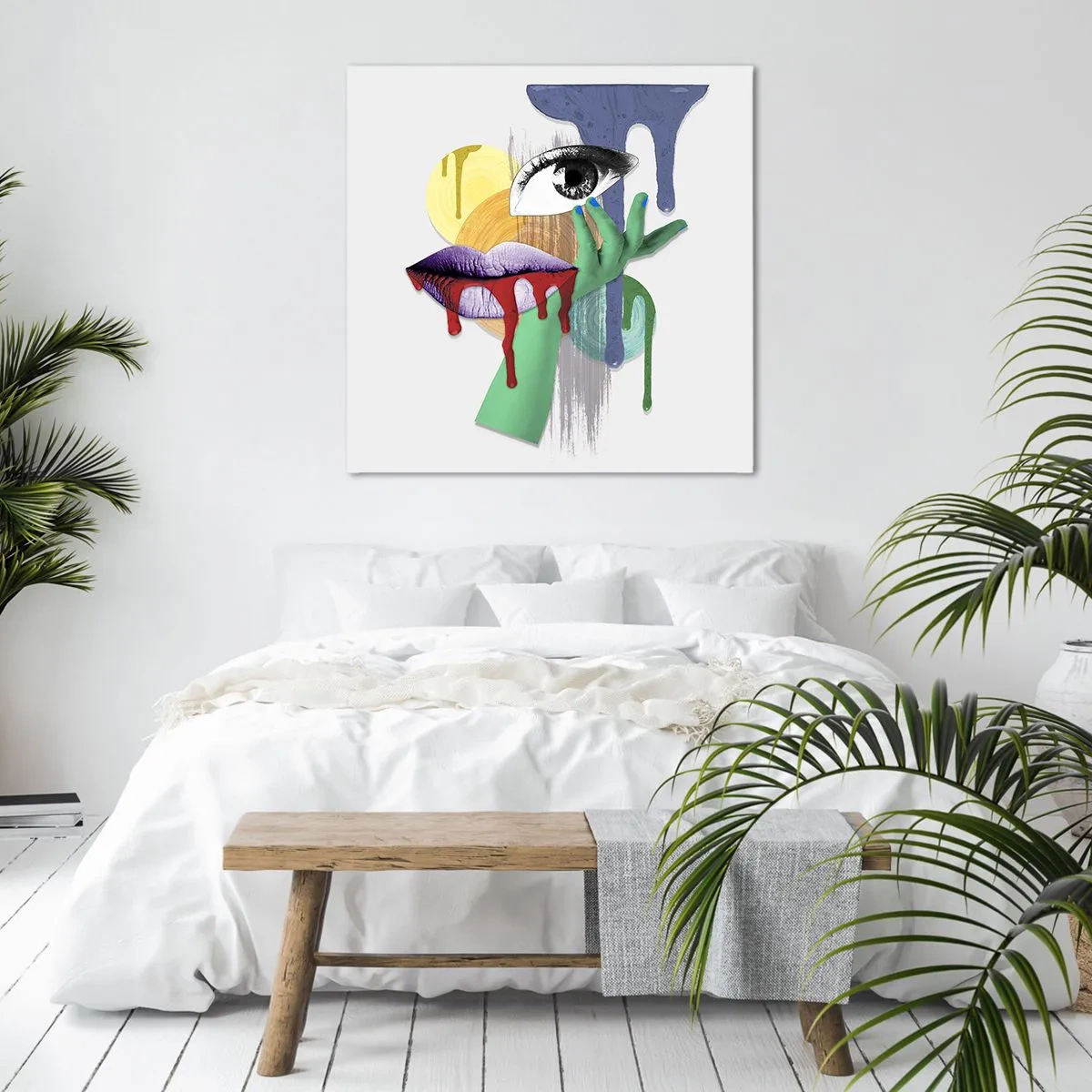 Obraz na plátně - Zdeformovaný portrét - 70x70 cm