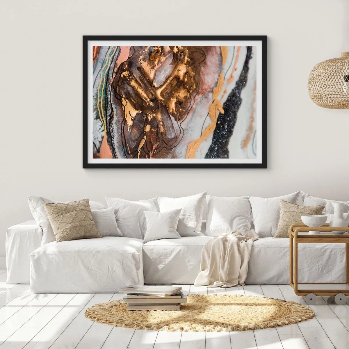 Plakát v černém rámu - Prvek země - 91x61 cm