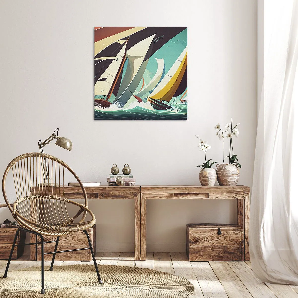 Obraz na plátně - Jak vycházet s živly - 60x60 cm