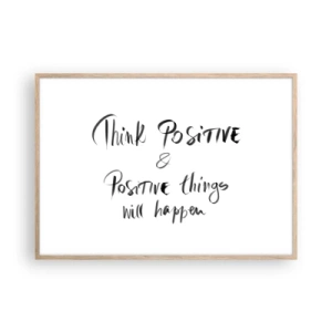 Plakát v rámu světlý dub - Jak žít? - 100x70 cm