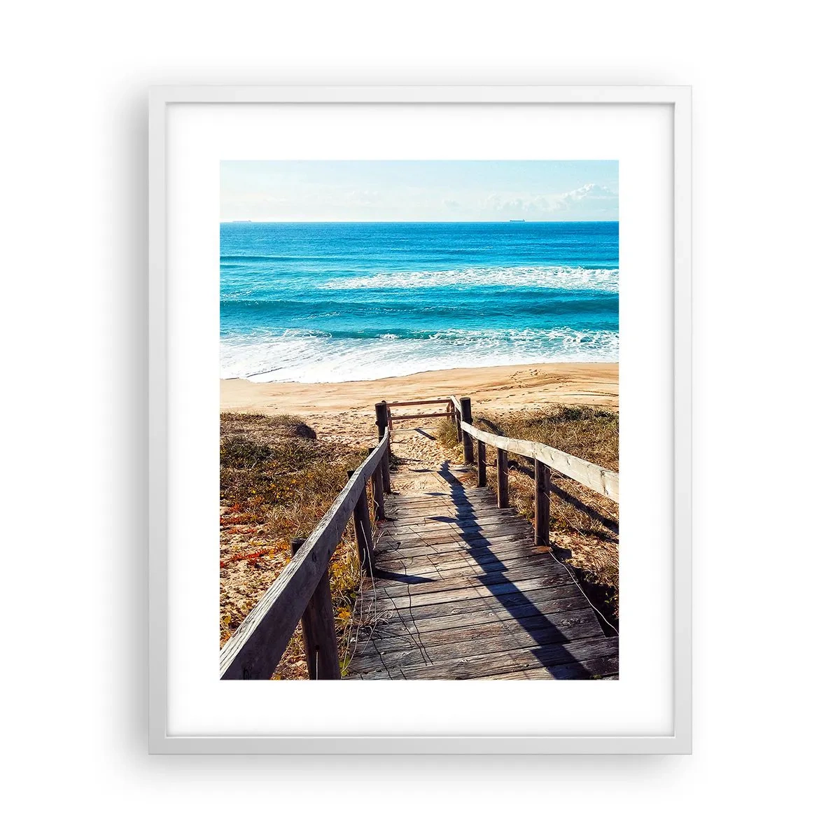 Plakát v bílém rámu - Běž! - 40x50 cm