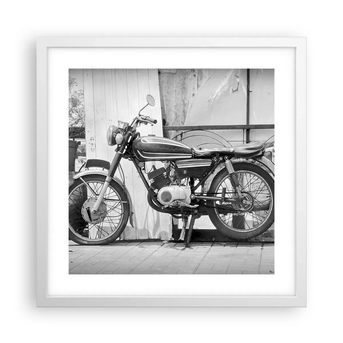 Plakát v bílém rámu - Klasika nade vše - 40x40 cm