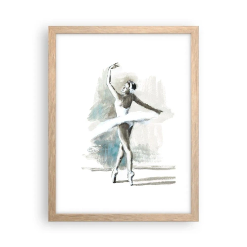 Plakát v rámu světlý dub - Zakletá do labutě - 30x40 cm