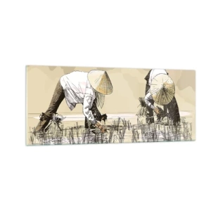Obraz na skle - Úspěšná sklizeň - 100x40 cm