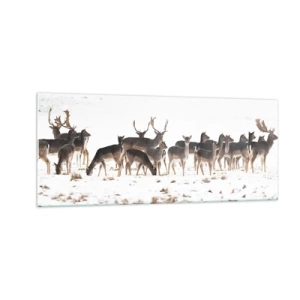 Obraz na skle - Budou svátky? - 100x40 cm