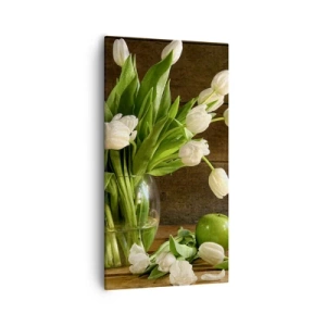 Obraz na plátně - Šťavnaté a čerstvé v zelené a bílé - 55x100 cm