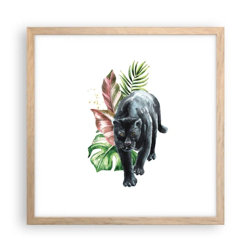 Plakát v rámu světlý dub - Zběsilost v srdci - 40x40 cm