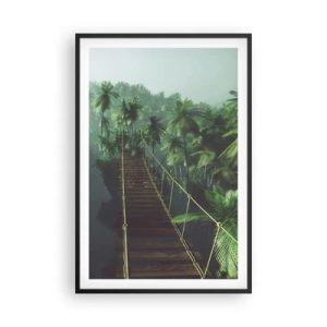 Plakát v černém rámu - U vodopádu zeleně - 61x91 cm