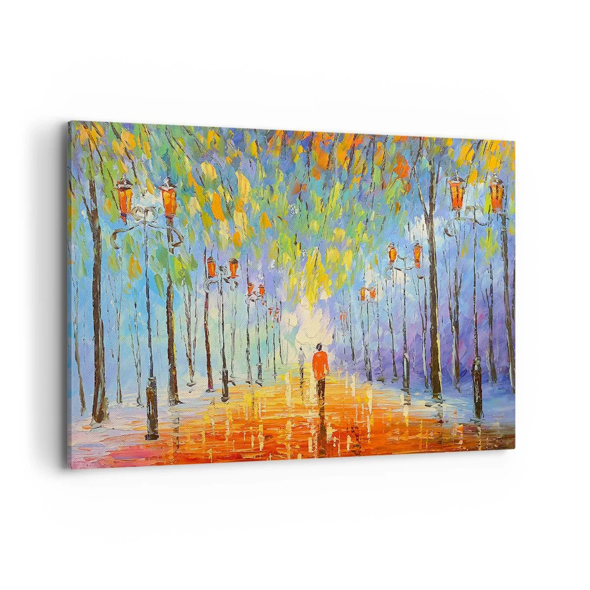 Obraz na plátně - Noční píseň deště - 120x80 cm