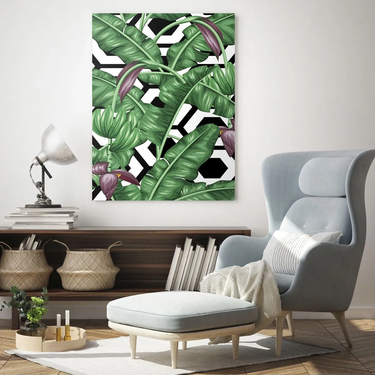 Obraz na skle - Symetrická kompozice z přírody - 50x70 cm