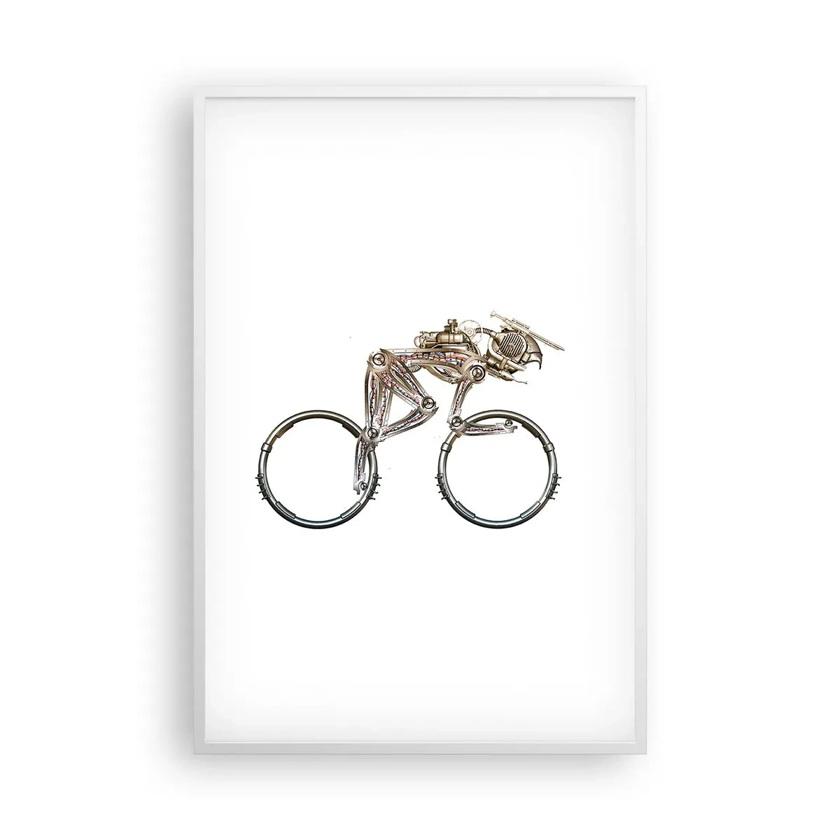 Plakát v bílém rámu - Úžasný stroj - 61x91 cm