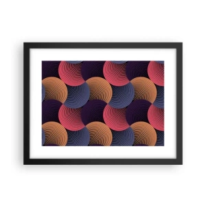 Plakát v černém rámu - V kruhovém rytmu - 40x30 cm
