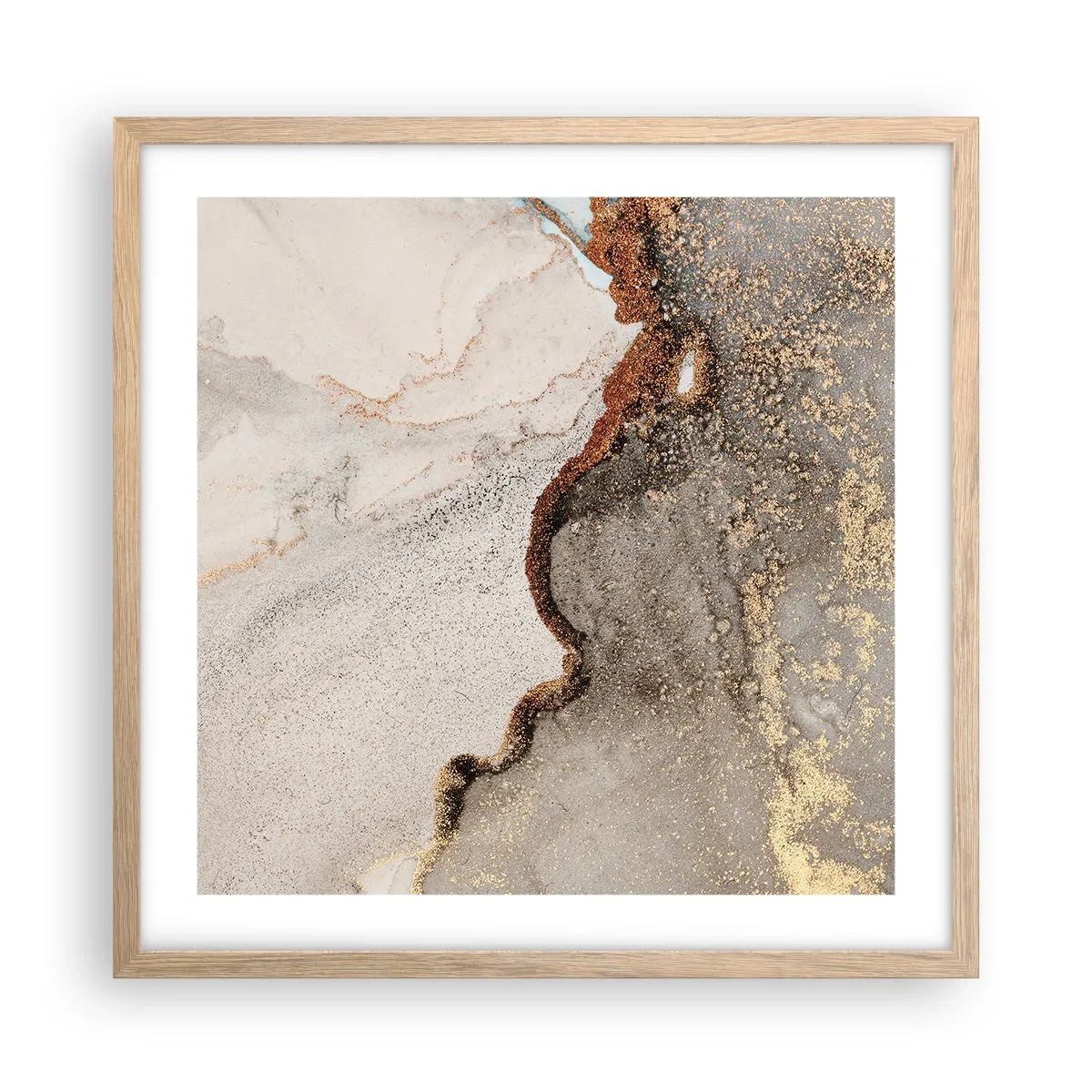 Plakát v rámu světlý dub - Na hranici barev - 50x50 cm