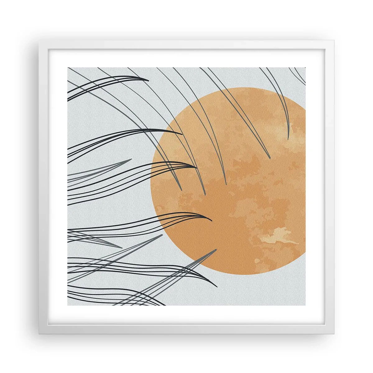 Plakát v bílém rámu - Vždy ke slunci - 50x50 cm