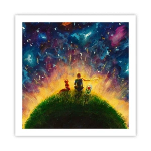 Plakát - Láska a přátelství - celý svět - 60x60 cm