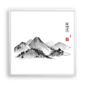 Plakát v bílém rámu - Za hranicí vzdálenosti - 60x60 cm