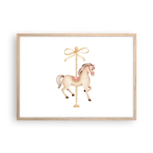 Plakát v rámu světlý dub - Elegantním klusem - 70x50 cm