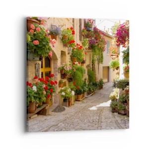 Obraz na plátně - V záplavě květin - 40x40 cm