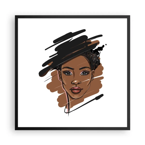 Plakát v černém rámu - Sladká jako čokoláda - 60x60 cm