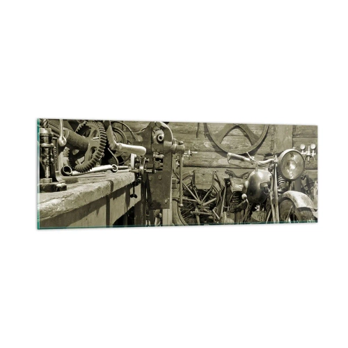 Obraz na skle - V kůlně strýce Vládi - 90x30 cm