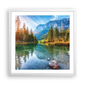 Plakát v bílém rámu - Něžnost podzimu - 50x50 cm