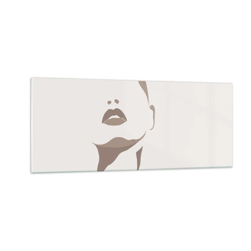 Obraz na skle - Stvořená ze světla a stínu - 100x40 cm