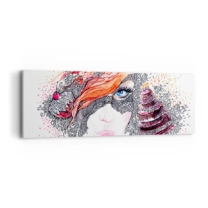 Obraz na plátně - S ní je každý den svátek - 90x30 cm